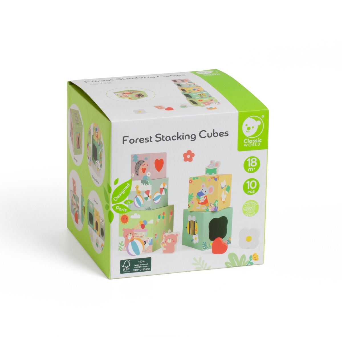 Classic World Stacking Cubes - Forest