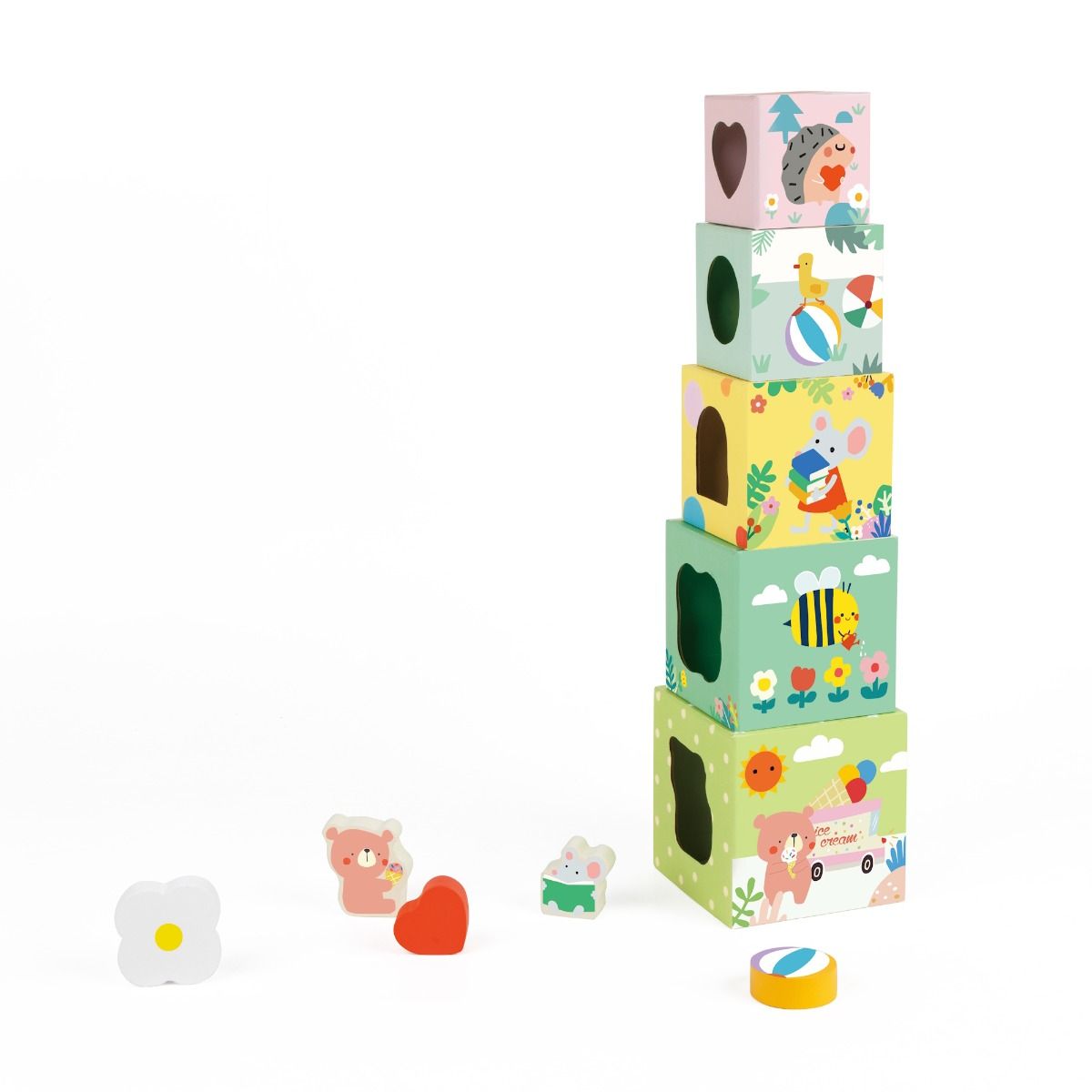 Classic World Stacking Cubes - Forest