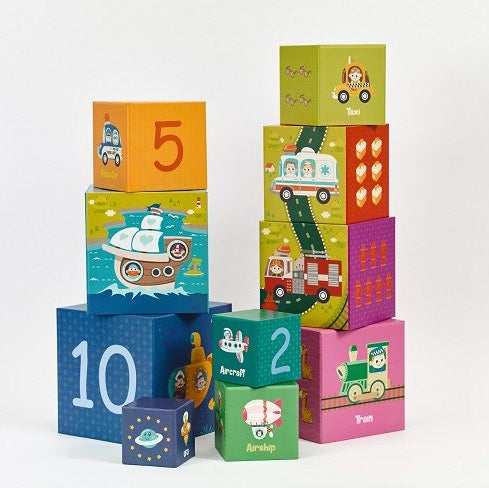 Classic World Stacking Cubes - Transport