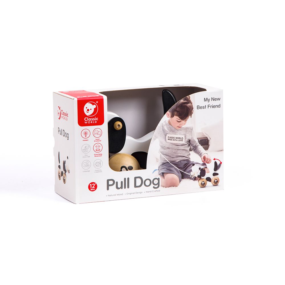 Classic World Wooden Pull Along Dog