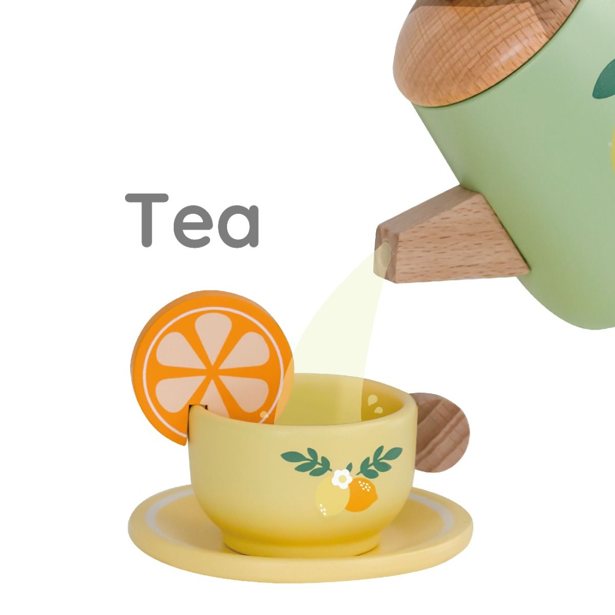 Classic World Wooden Vintage Afternoon Tea Set