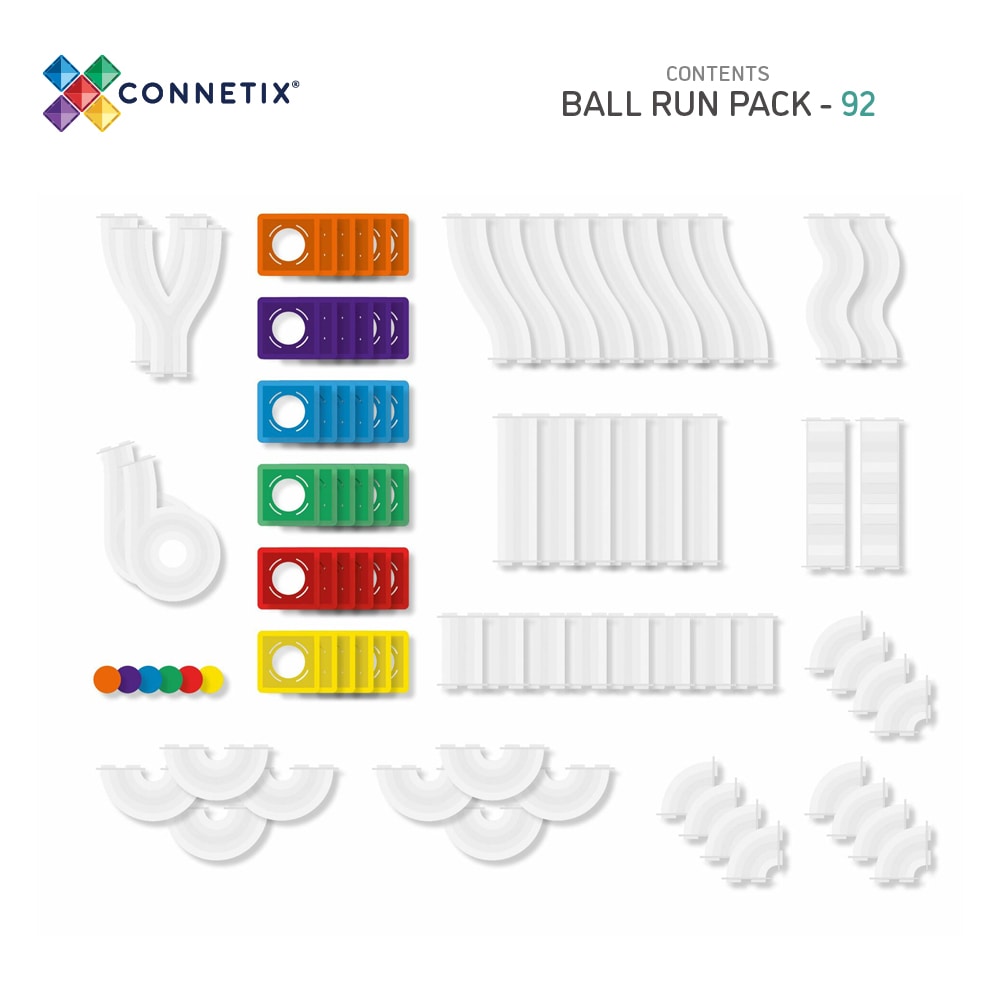 Connetix Rainbow Ball Run Pack 92 pieces