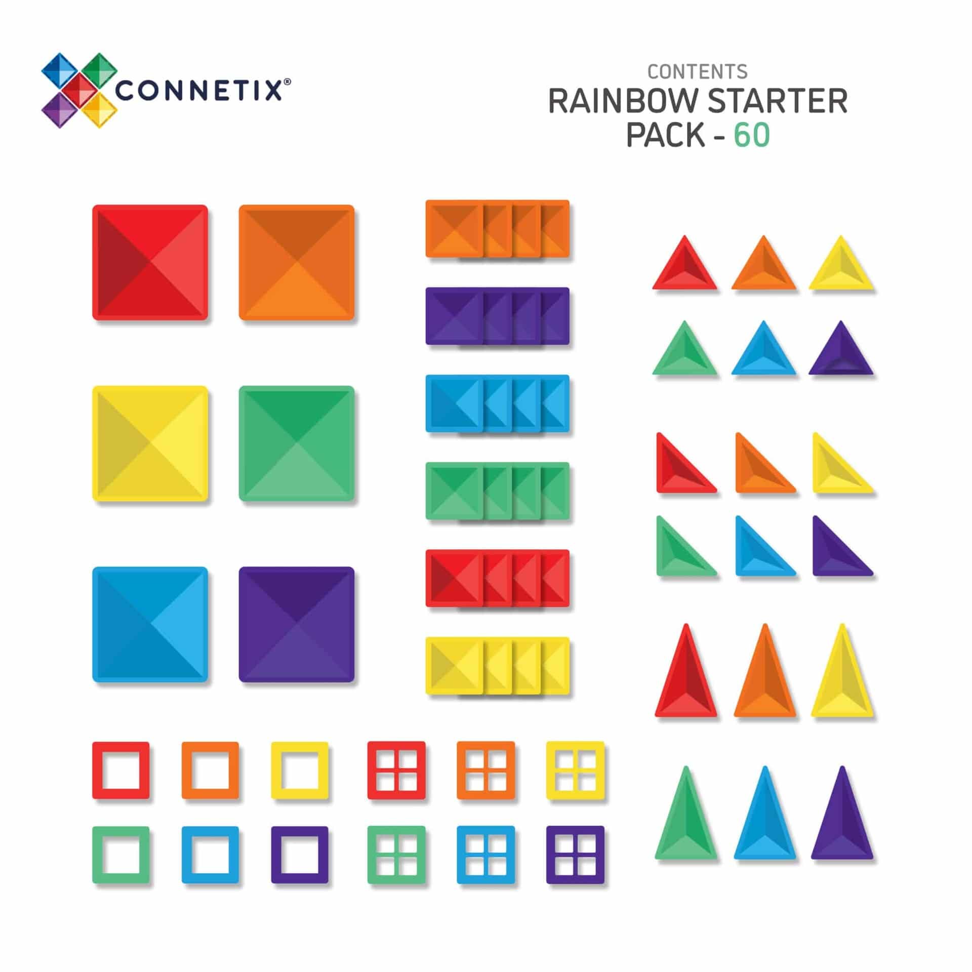 Connetix Rainbow Starter Pack 60 pieces