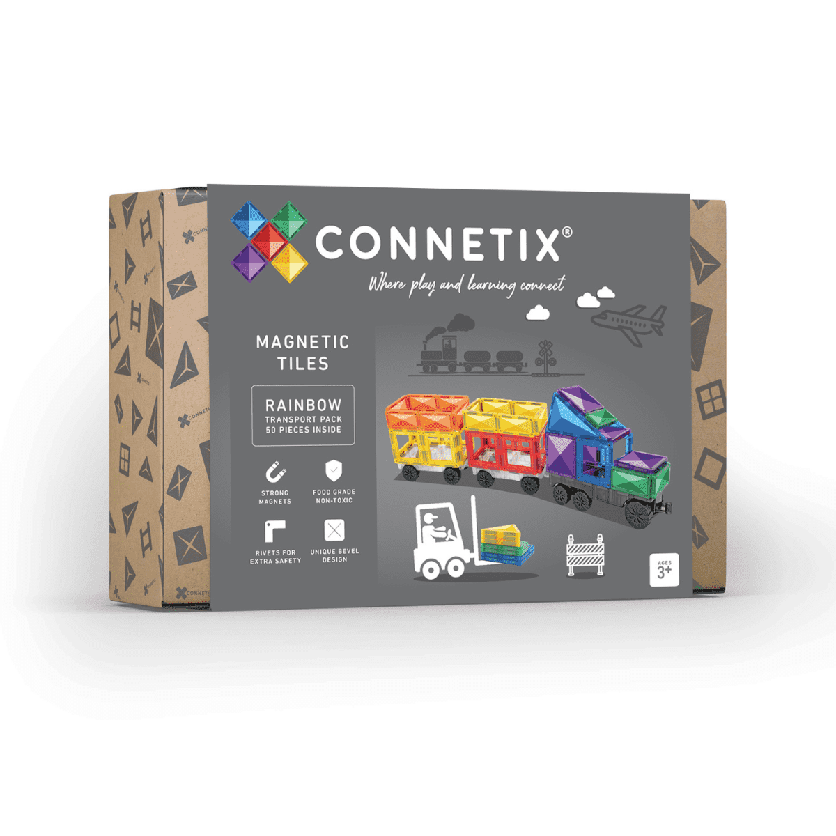 Connetix Rainbow Transport Pack 50 pieces