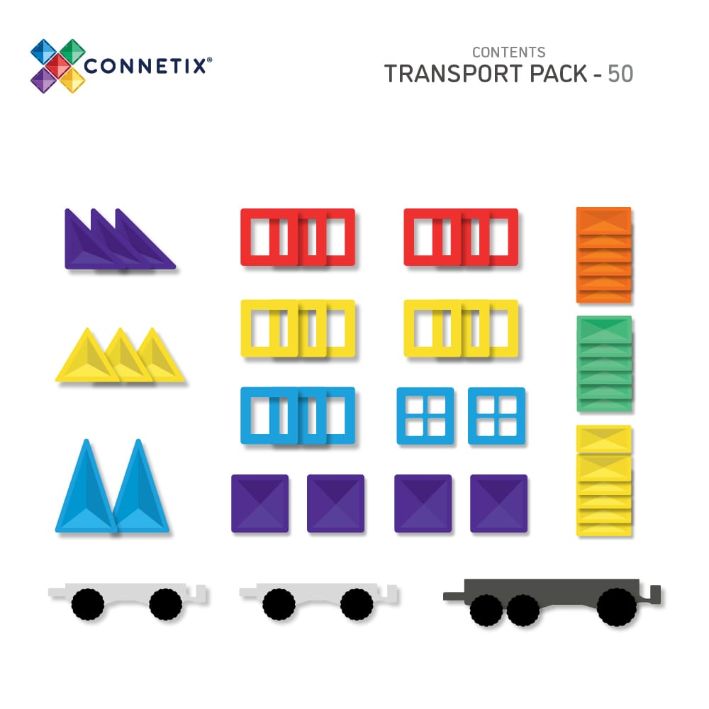 Connetix Rainbow Transport Pack 50 pieces