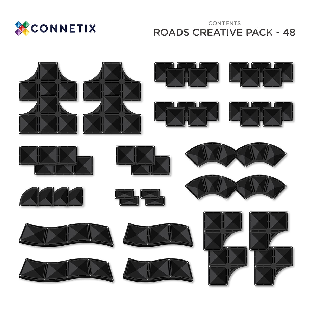 Connetix Roads Pack 48 pieces
