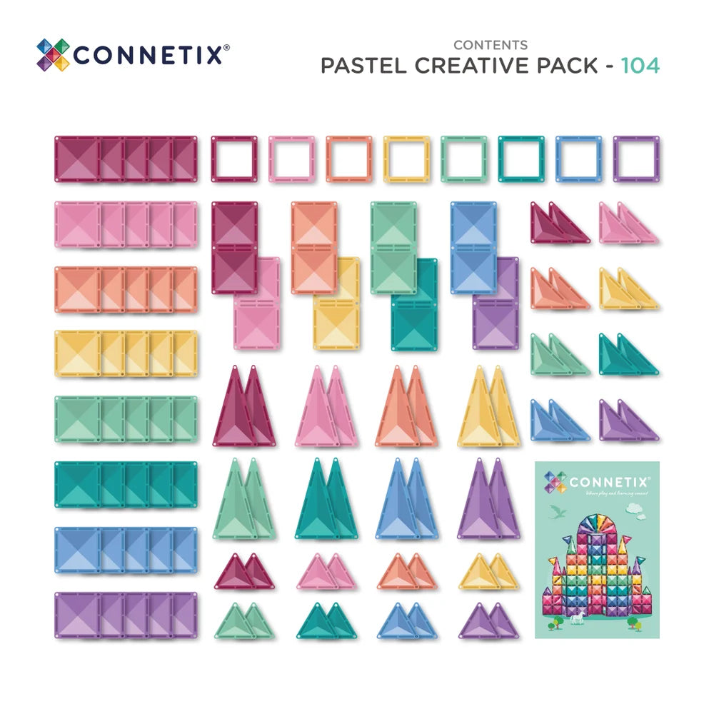 Connetix Pastel Creative Pack 104 pieces