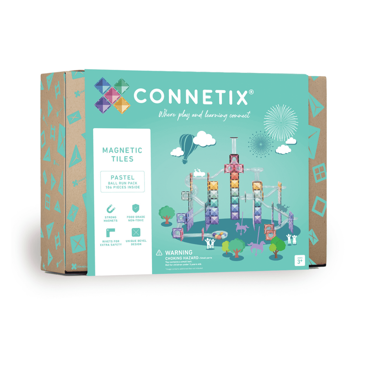 Connetix Pastel Ball Run Pack 106 pieces