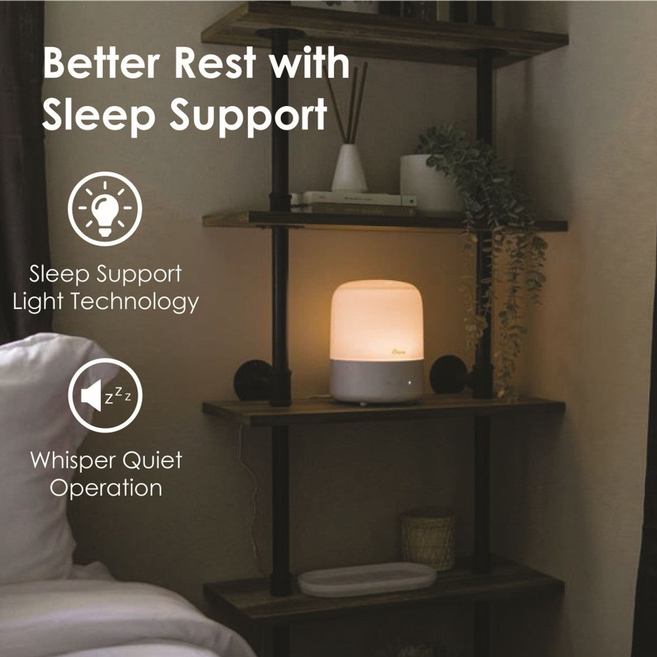 Crane 3-in-1 Cool Mist Humidifier, Aroma Diffuser & Sleep Support