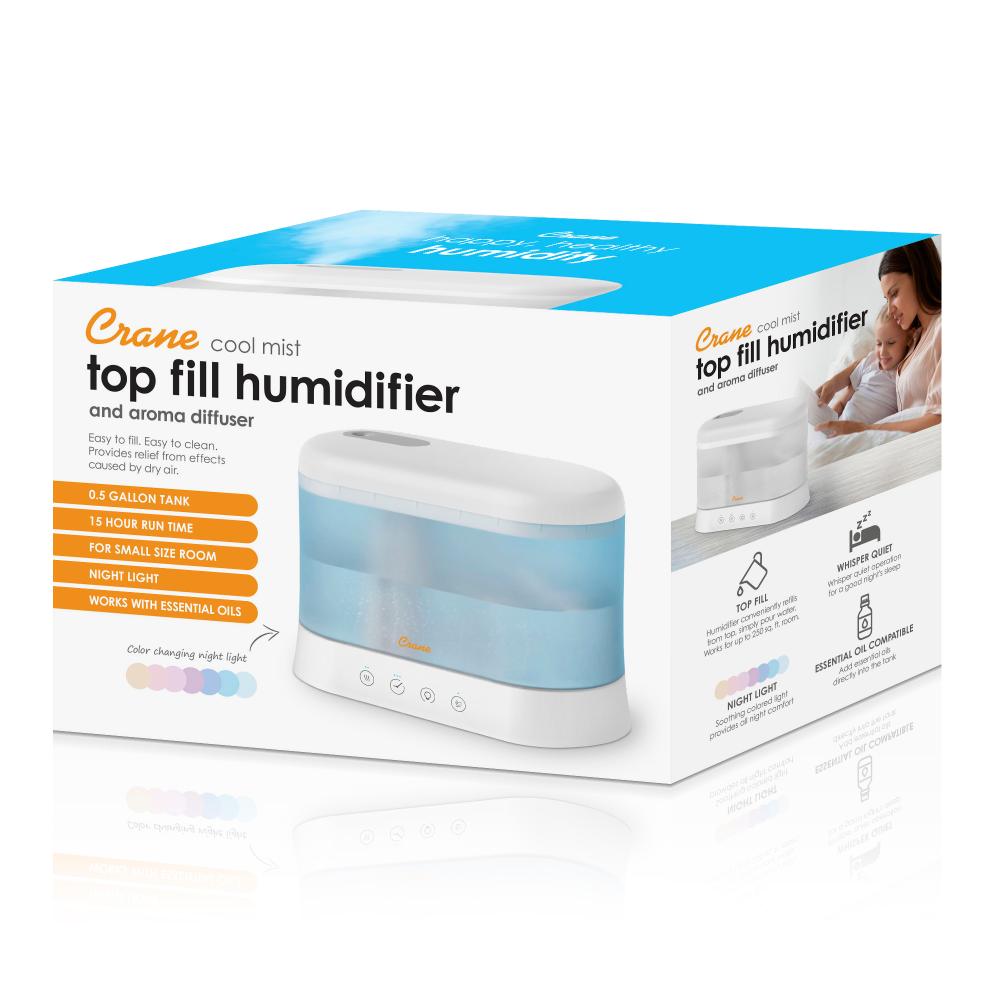 Crane Cool Mist Top Fill Humidifier - 1.8L