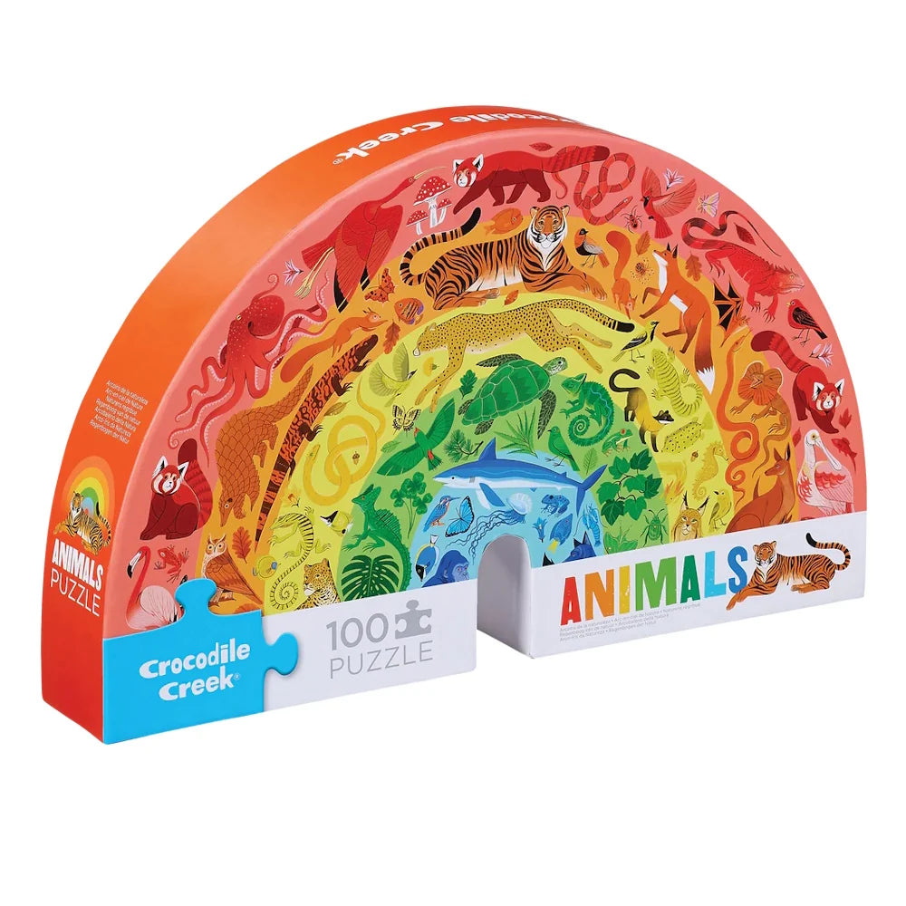 Crocodile Creek 100pc Puzzle - Rainbow Animals