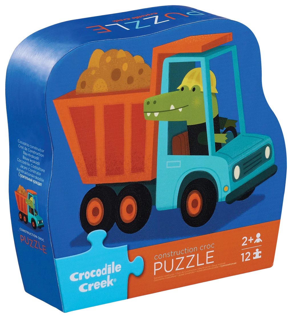 Crocodile Creek Mini Puzzle 12pcs - Crocodile Construction