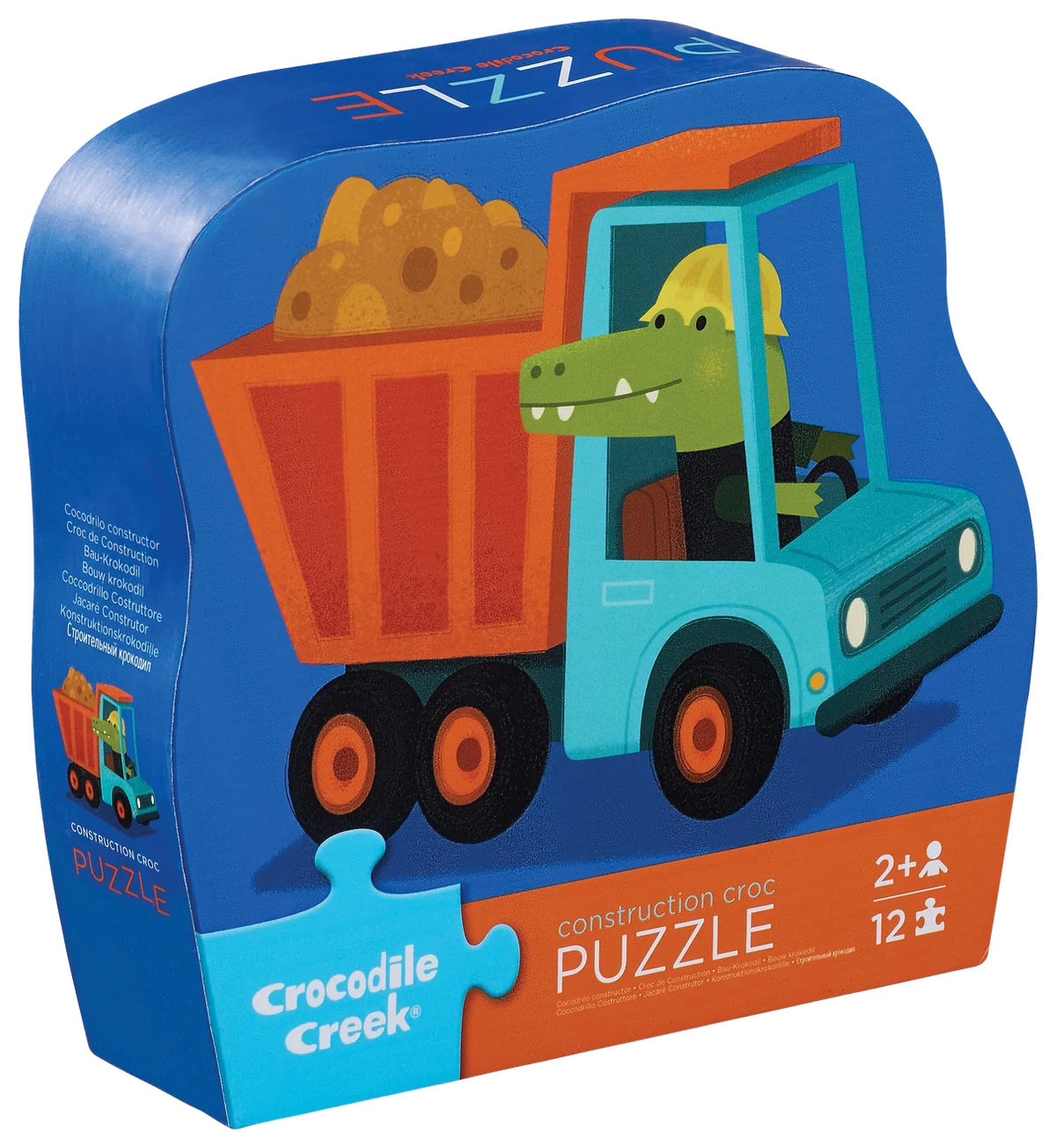 Crocodile Creek Mini Puzzle 12pcs - Crocodile Construction