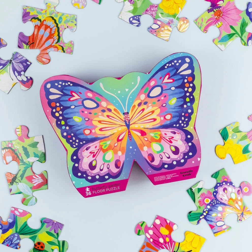 Crocodile Creek 36pc Floor Puzzle - Butterfly Garden
