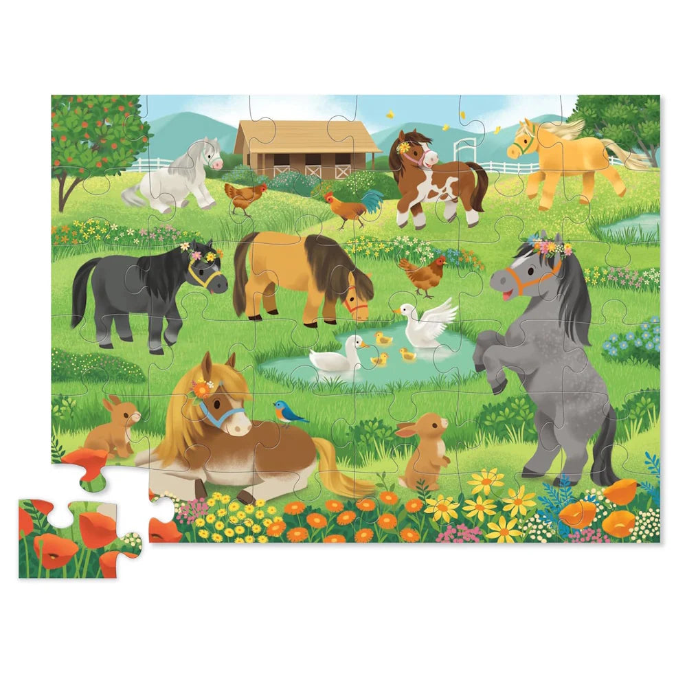 Crocodile Creek 36pc Floor Puzzle - Pretty Ponies