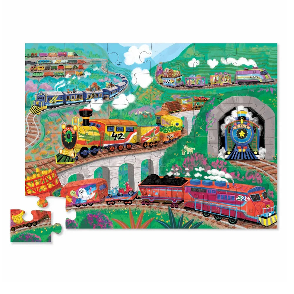 Crocodile Creek 36pc Floor Puzzle - All Aboard