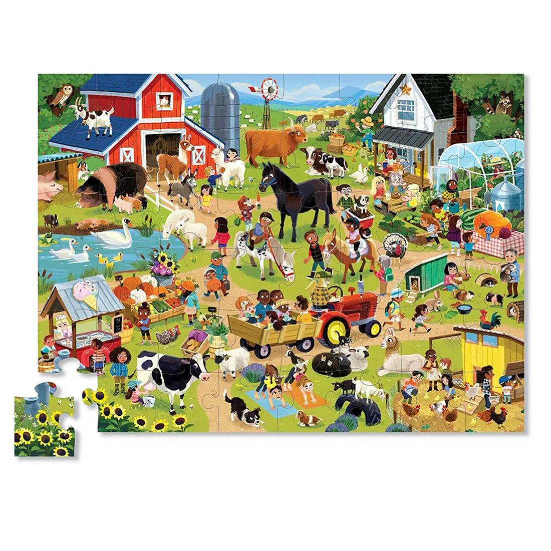 Crocodile Creek 48pc Puzzle Day at the Museum Farm
