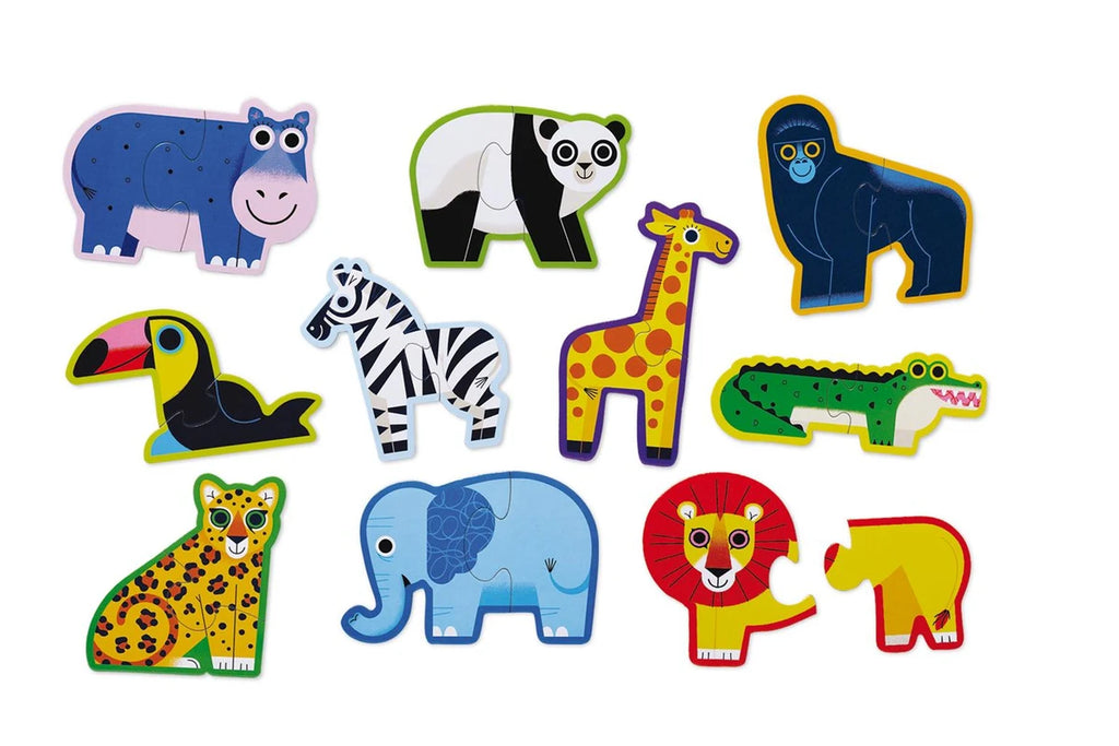 Crocodile Creek Let's Begin 2 Piece Puzzles - Jungle