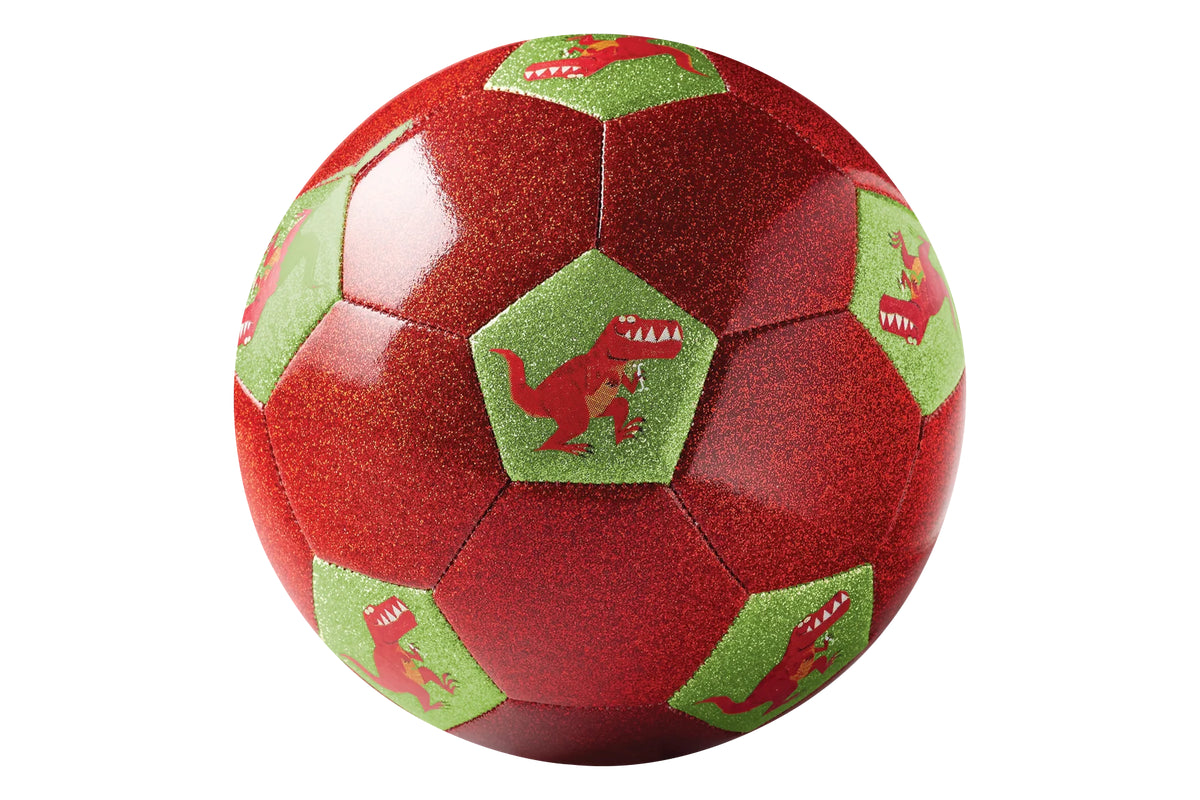Crocodile Creek Red Dino Glitter Football - Size 3