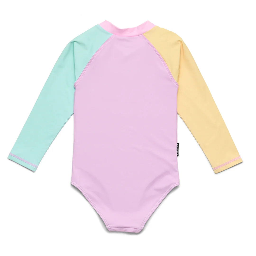 Crywolf Long Sleeve Swimsuit - Poolside Colourblock