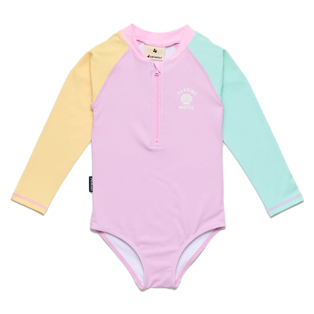 Crywolf Long Sleeve Swimsuit - Poolside Colourblock