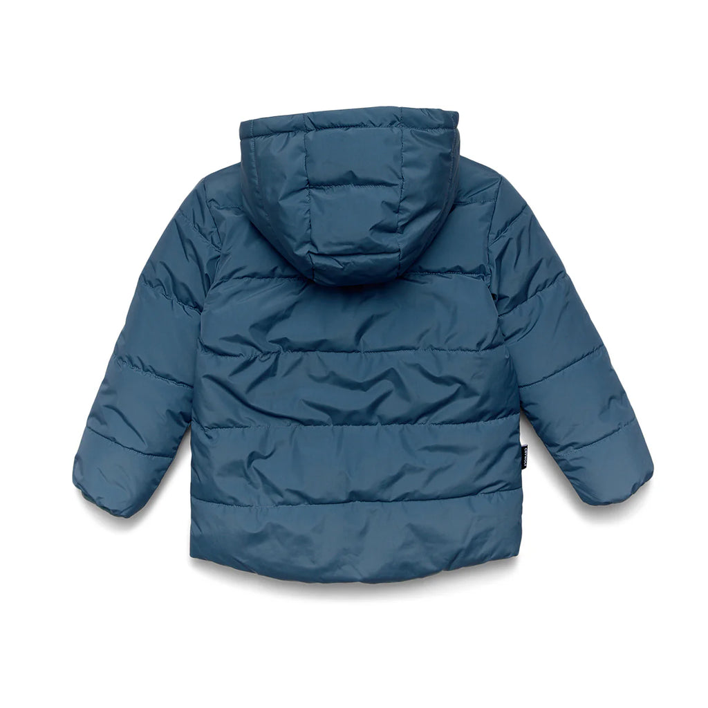 Crywolf Reversible Puffer Eco Jacket - Blue Plaid