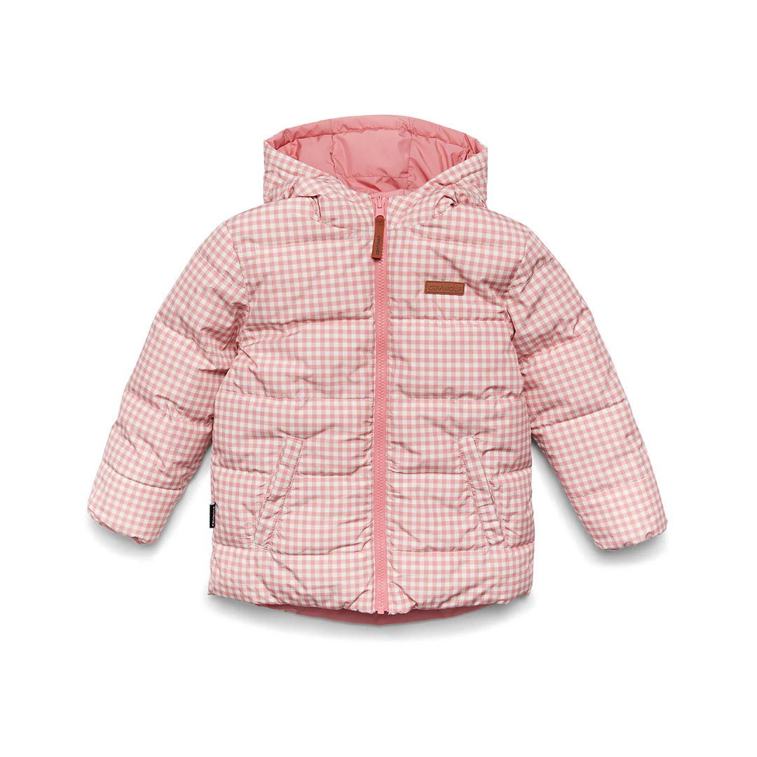 Crywolf Reversible Puffer Eco Jacket - Rose Gingham