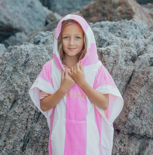 Crywolf Hooded Towel - Candy Stripe