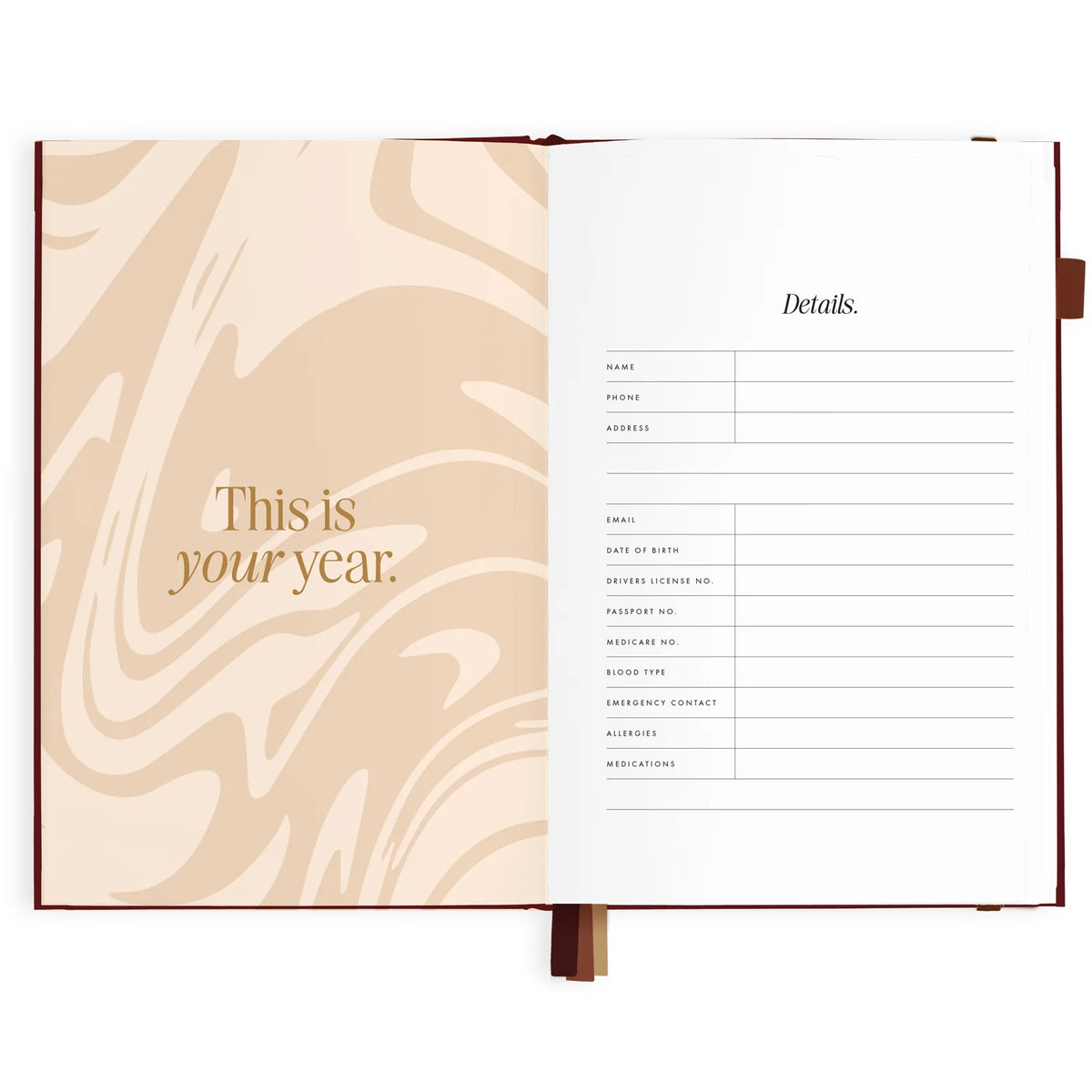 Fox & Fallow 2027 Horizontal Planner - Cherry
