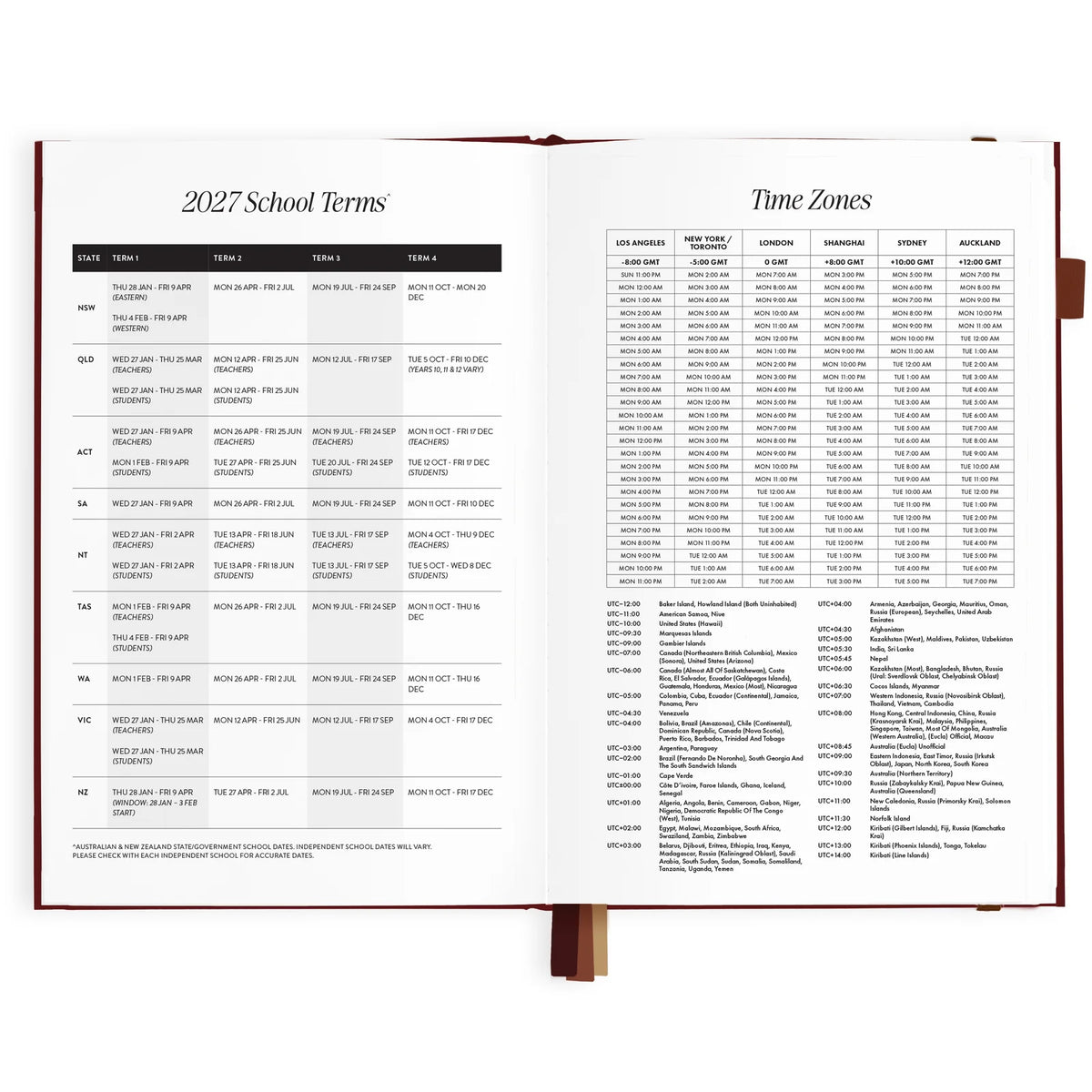 Fox & Fallow 2027 Horizontal Planner - Cherry