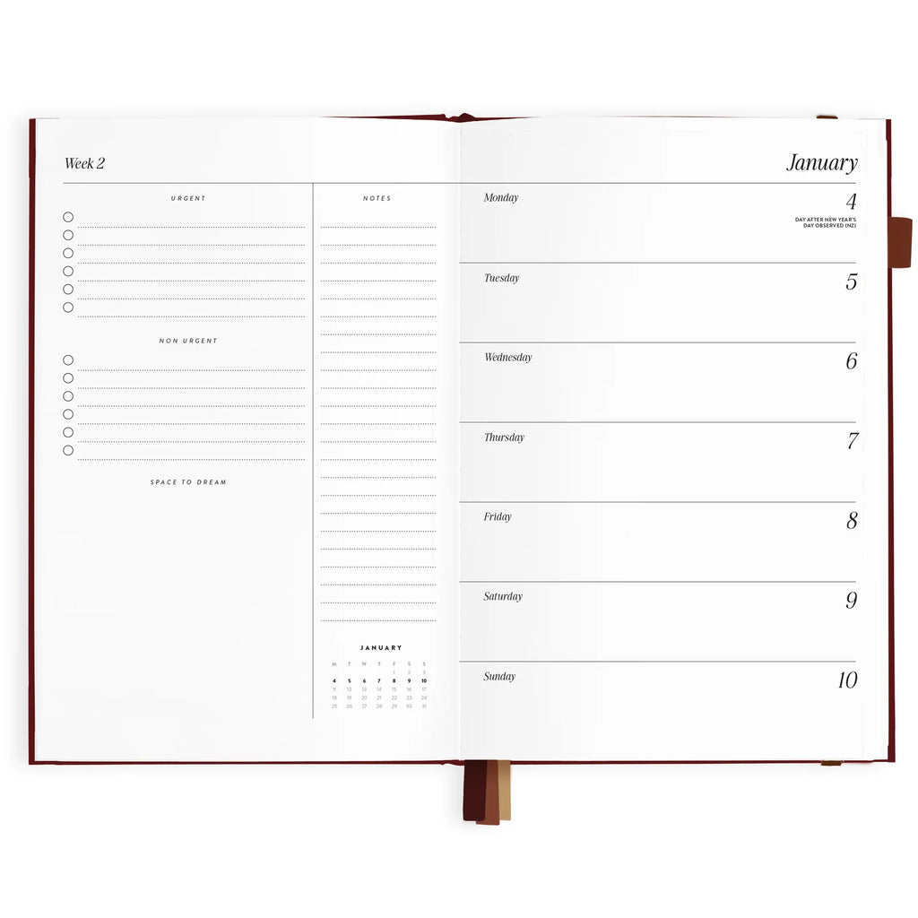 Fox & Fallow 2027 Horizontal Planner - Cherry