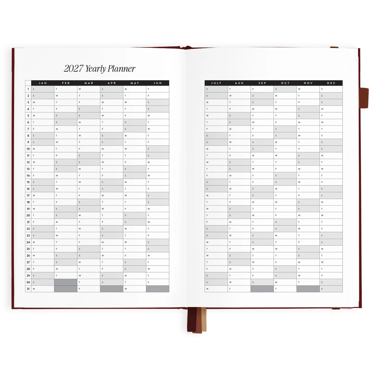 Fox & Fallow 2027 Horizontal Planner - Cherry