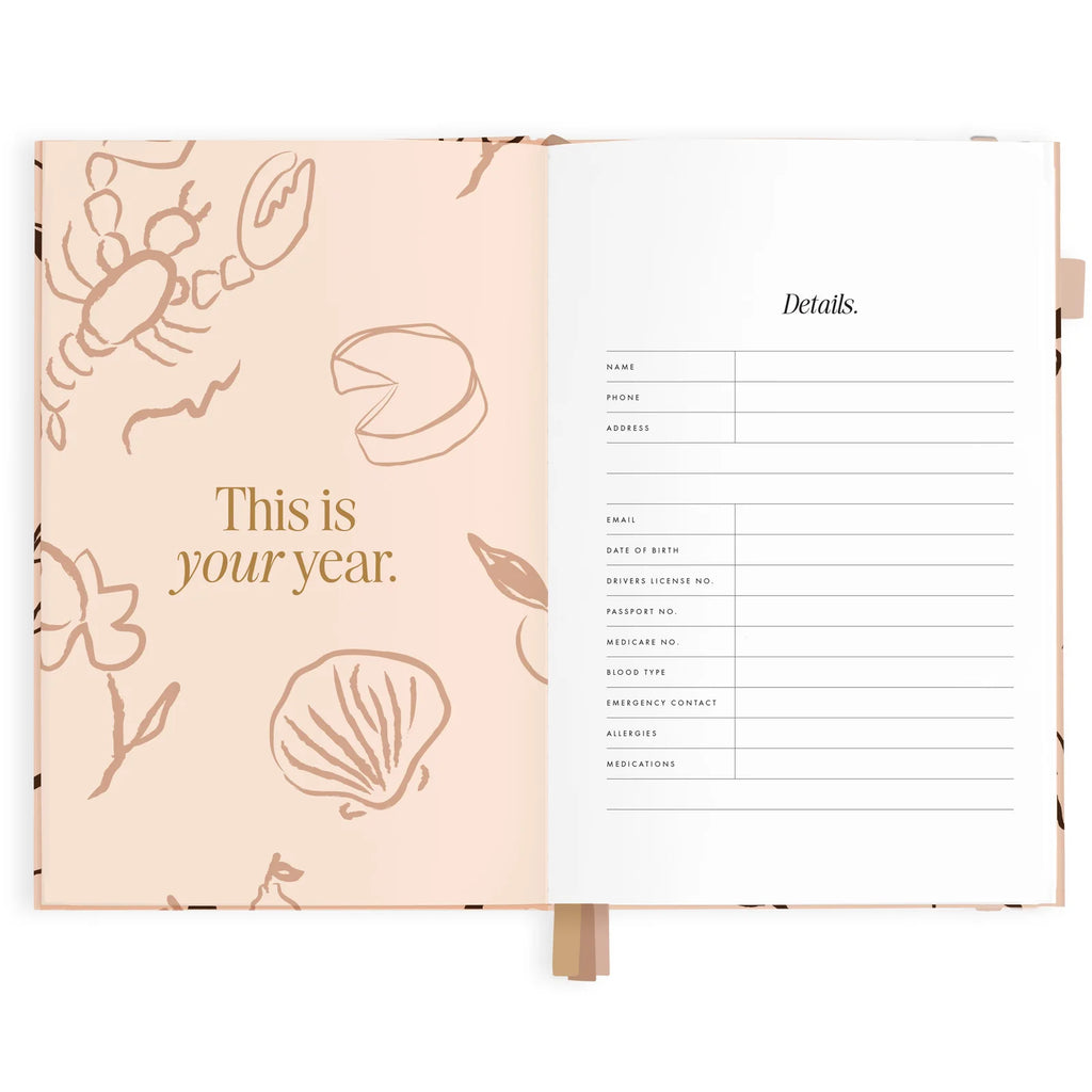Fox & Fallow 2027 Vertical Planner - Amalfi Latte