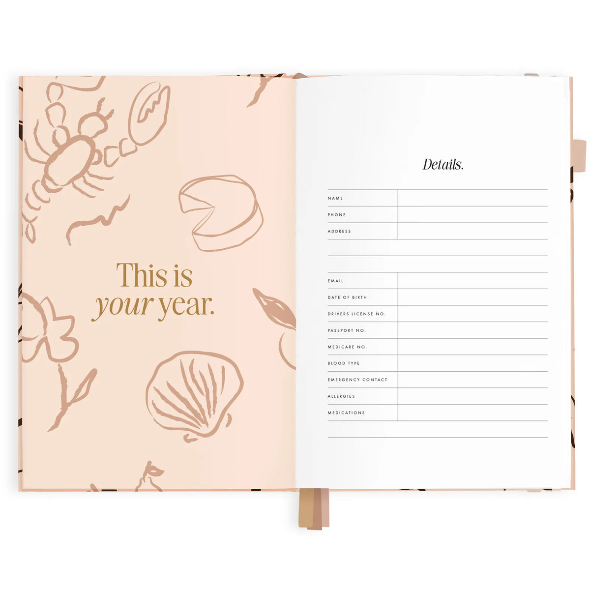 Fox & Fallow 2027 Vertical Planner - Amalfi Latte