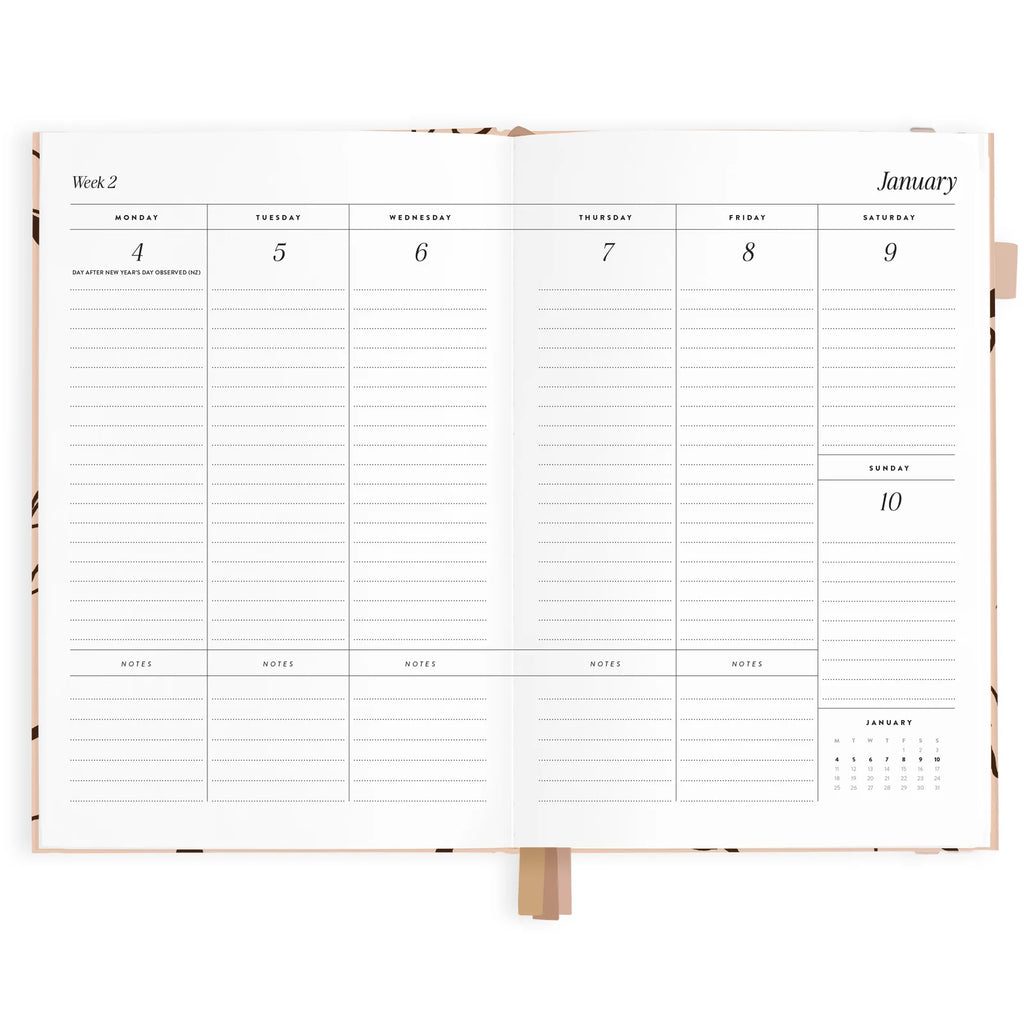 Fox & Fallow 2027 Vertical Planner - Amalfi Latte