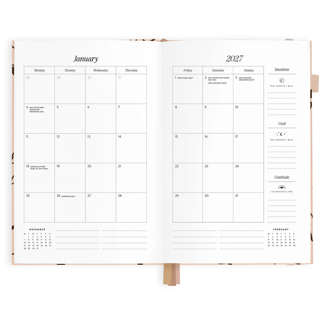 Fox & Fallow 2027 Vertical Planner - Amalfi Latte
