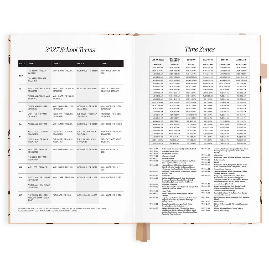 Fox & Fallow 2027 Vertical Planner - Amalfi Latte