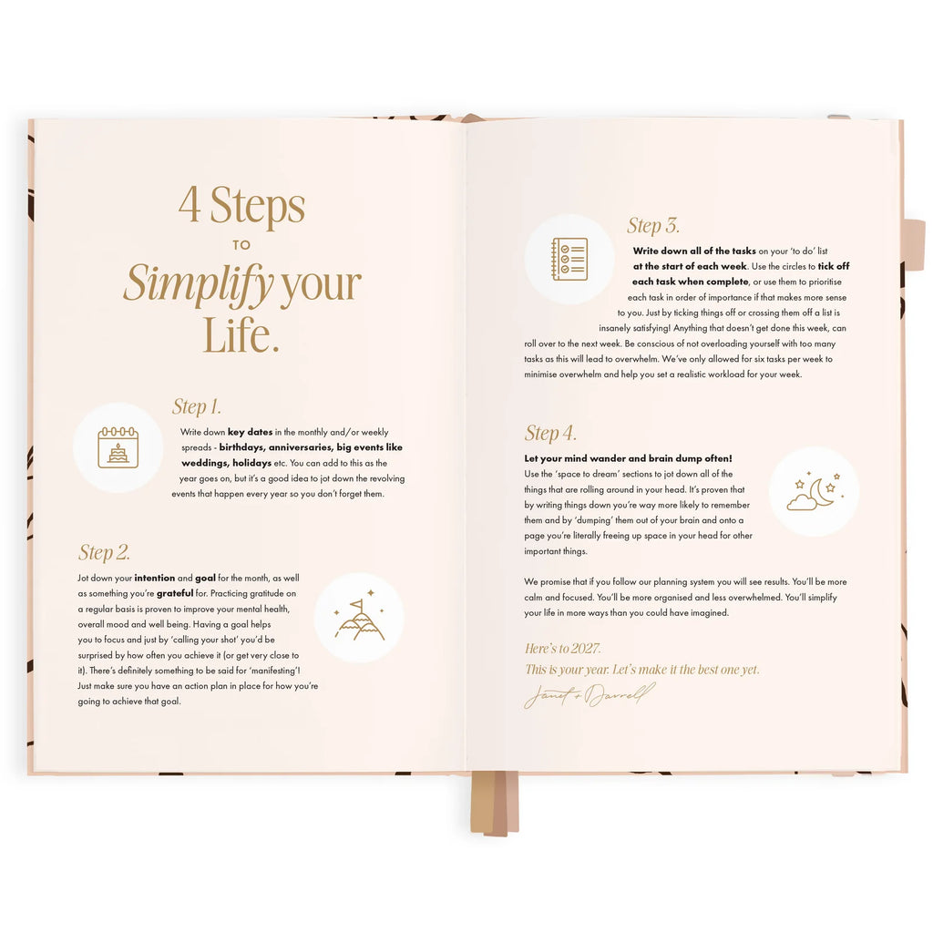 Fox & Fallow 2027 Vertical Planner - Amalfi Latte