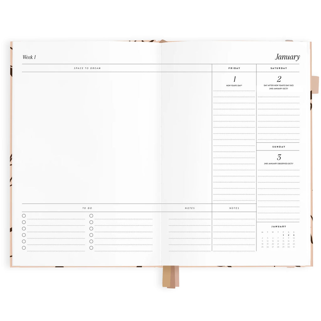 Fox & Fallow 2027 Vertical Planner - Amalfi Latte