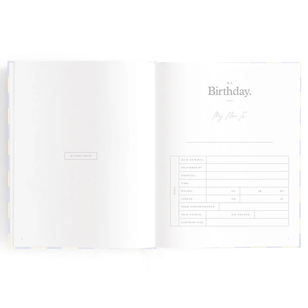 Fox & Fallow Baby Book - Blue Check