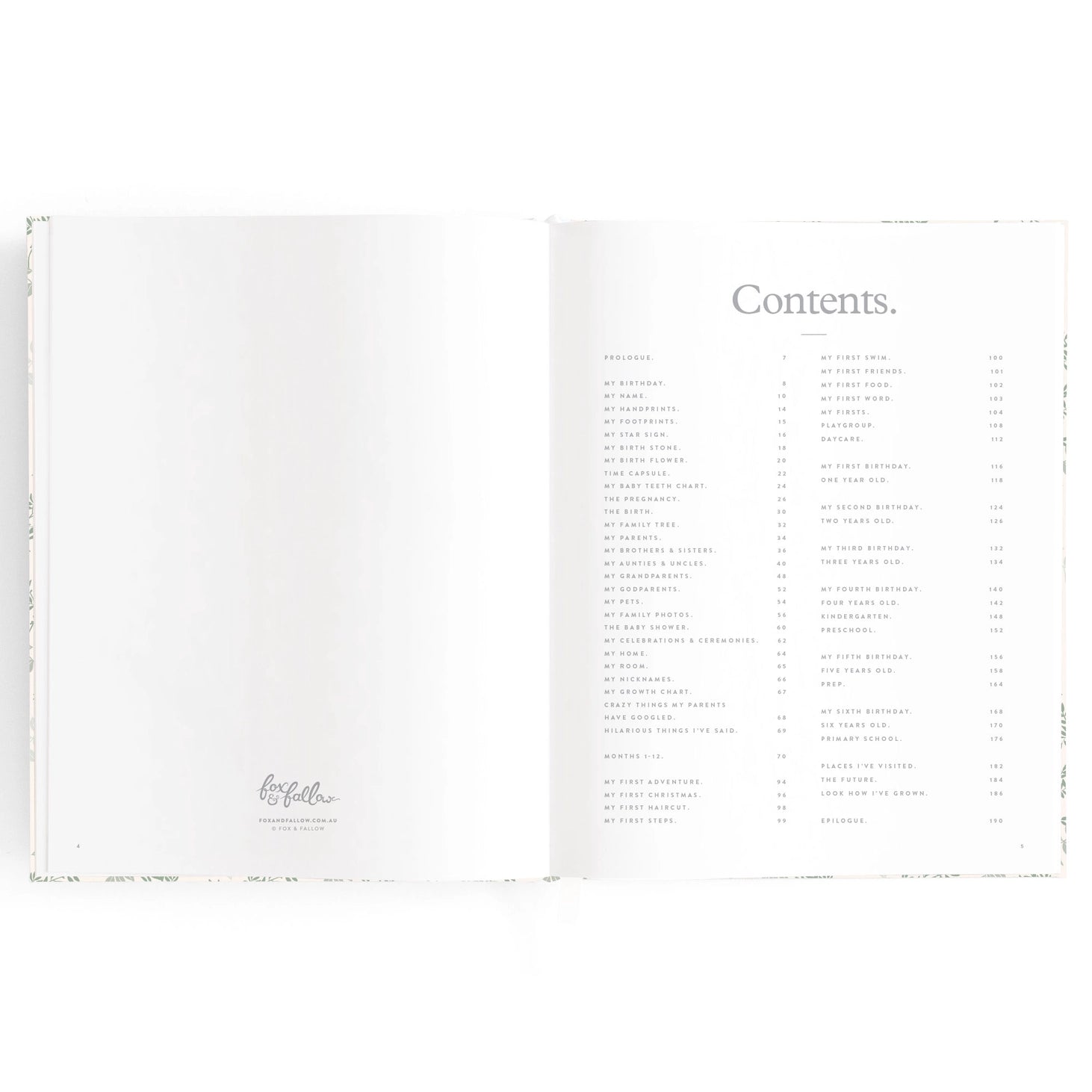 Fox & Fallow Baby Book - Cypress