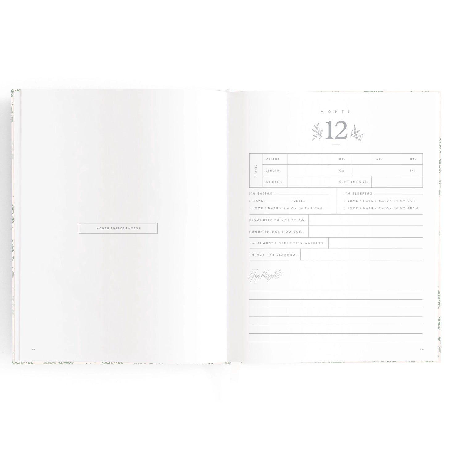 Fox & Fallow Baby Book - Cypress
