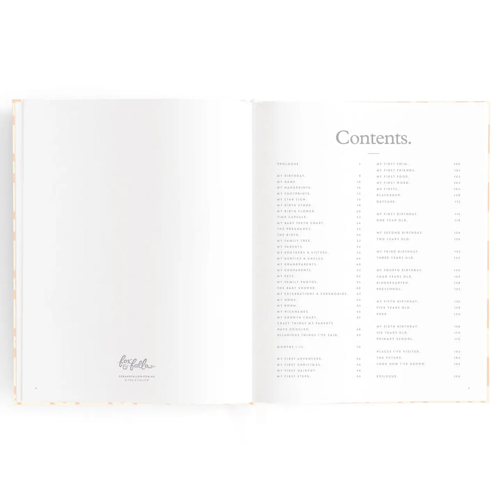 Fox & Fallow Baby Book - Daisy Check