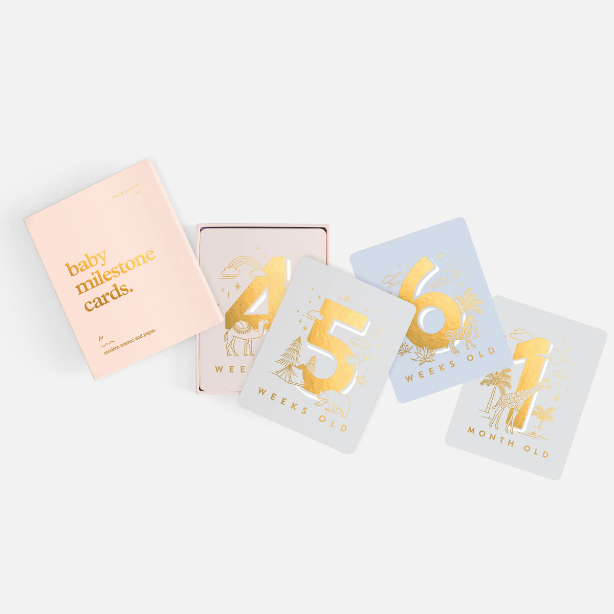 Fox & Fallow Milestone Cards - Cream