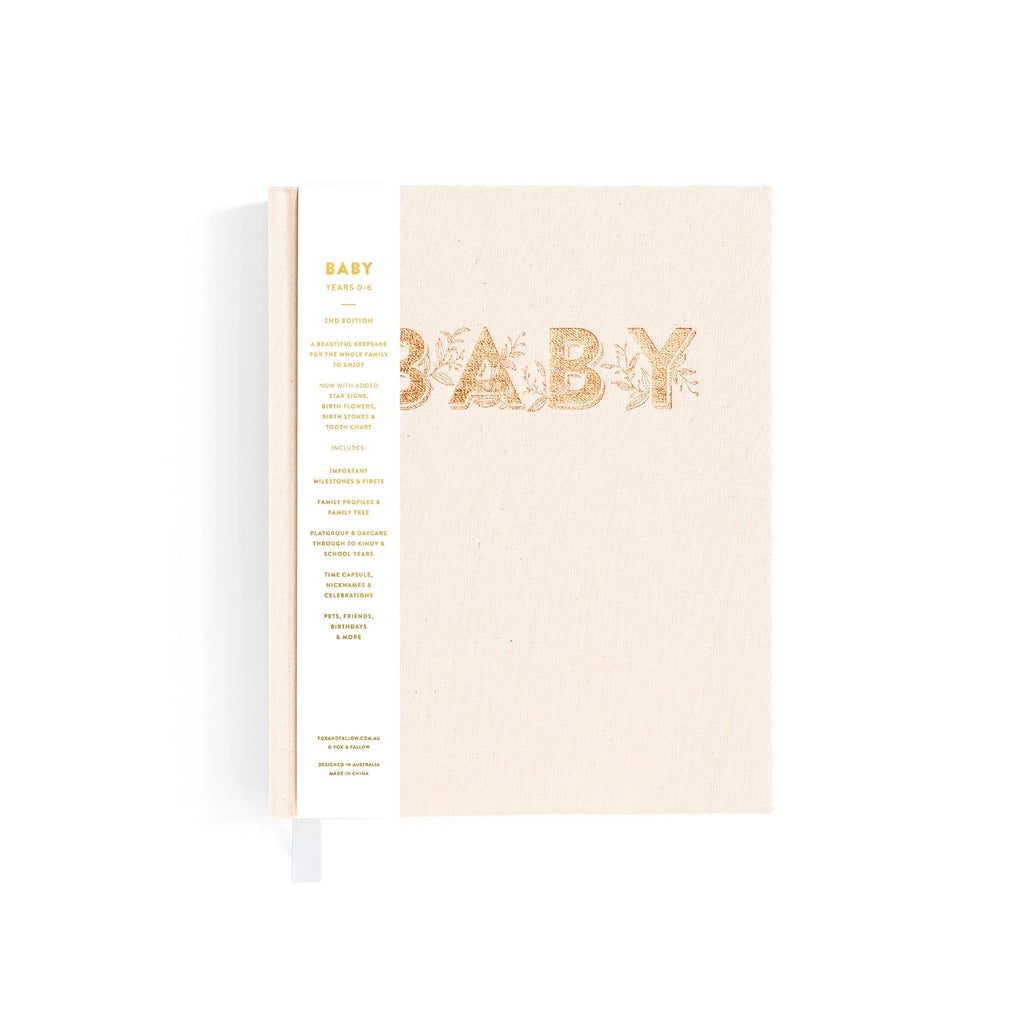 Fox & Fallow Mini Baby Book - Oatmeal