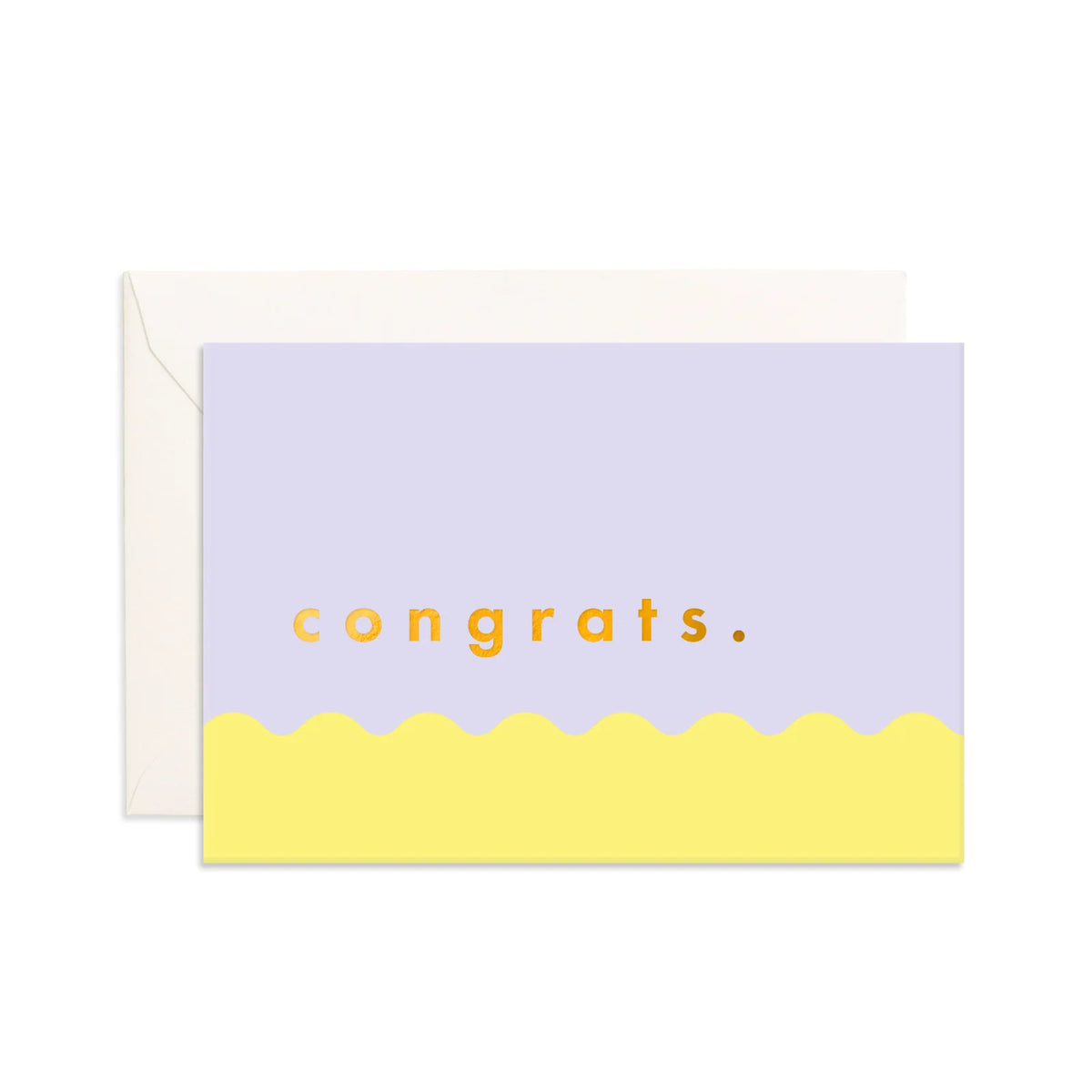 Fox & Fallow Mini Greeting Card - Congratulations Lilac Ripple