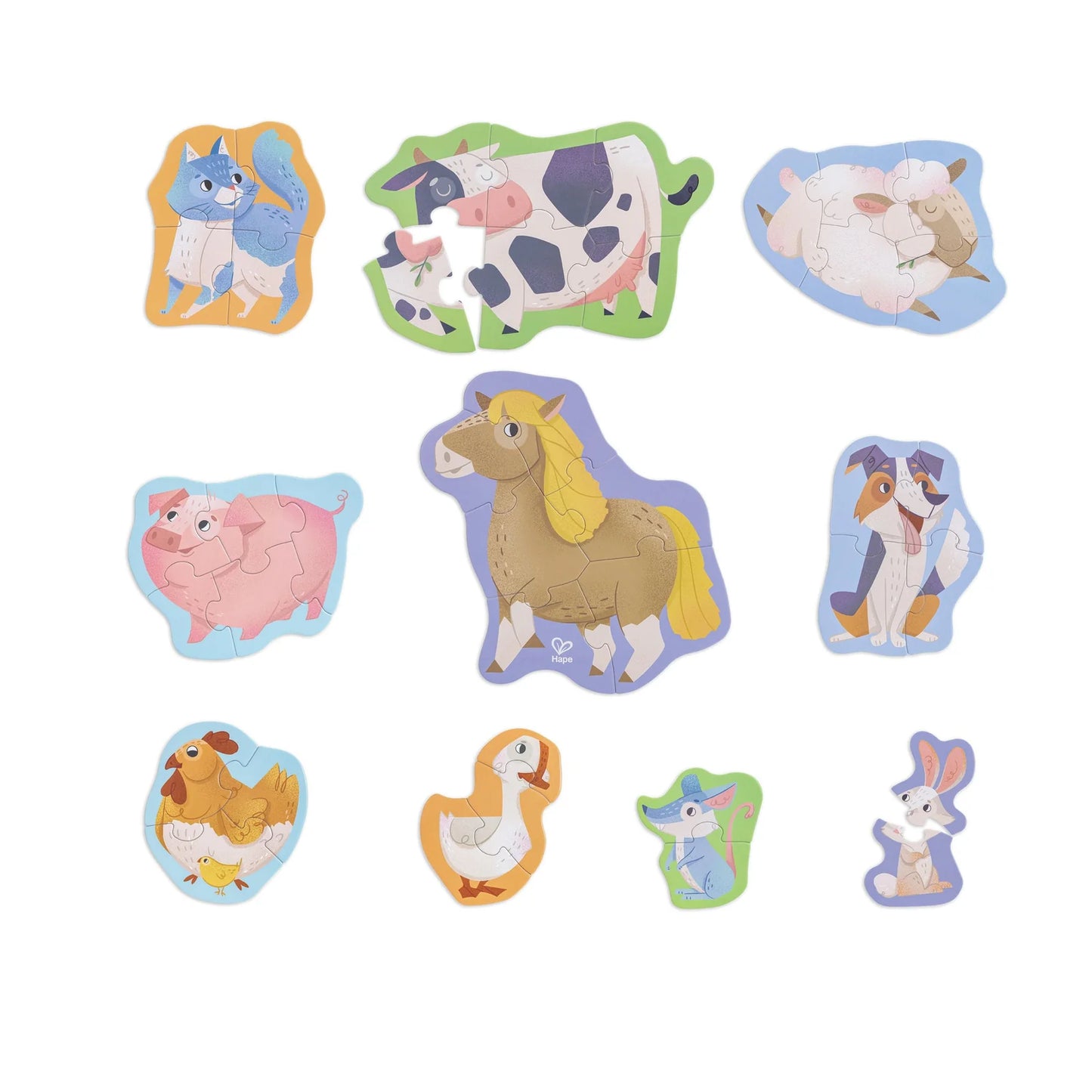 Hape Farm Animal Level Up Puzzle