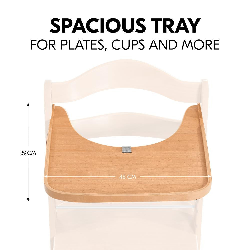 Hauck Alpha+ Wooden Highchair Tray - Natural