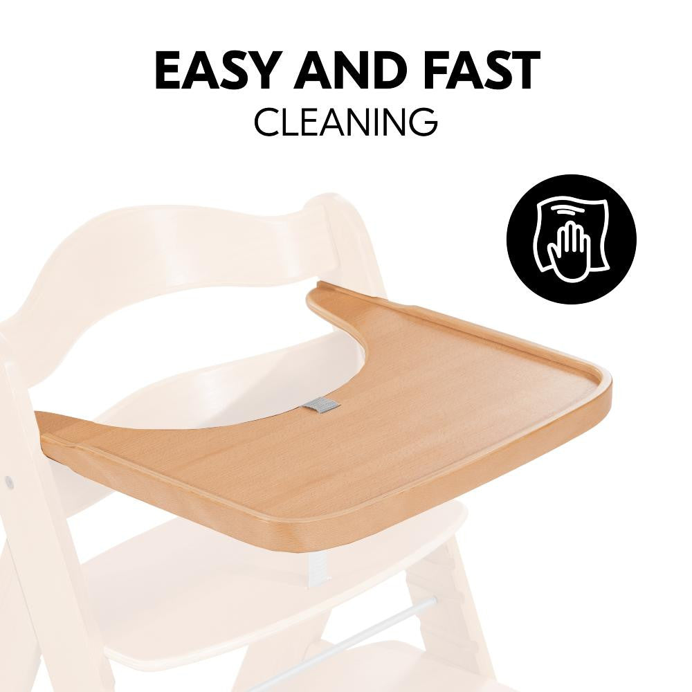 Hauck Alpha+ Wooden Highchair Tray - Natural