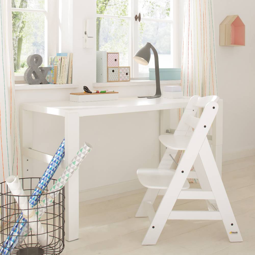 Hauck Alpha+ Wooden Highchair - White